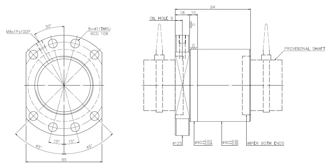 Гайка R63-10K6-FSC (BD: 6.35, C/C0: 10180/31750 kgf) HIWIN