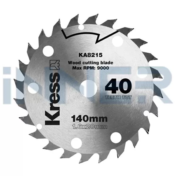 Диск твердосплавный по дереву KRESS 40T TCT 140 мм