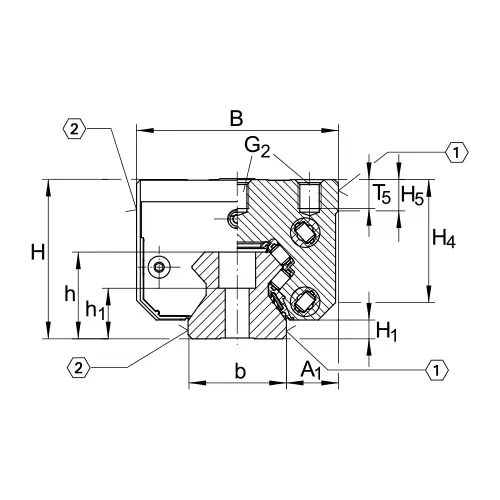 Линейная роликовая каретка RWU55-E-H INA