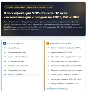 Полная классификация станков с ЧПУ: 12 осей систематизации