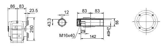 Угловой мотор-редуктор K47