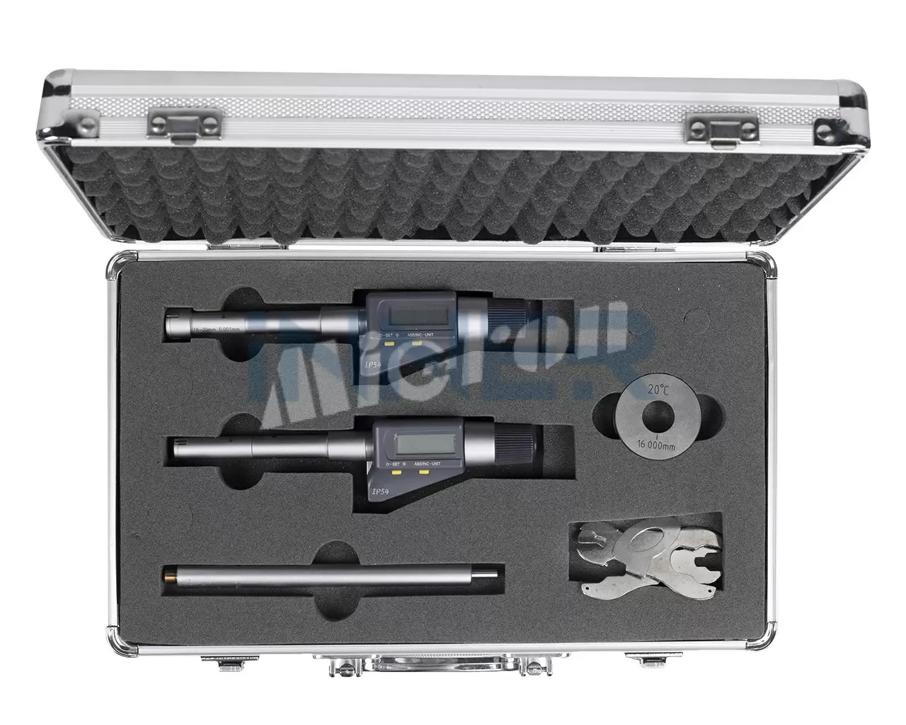 Набор нутромеров микрометрических трехточечных НМТ 12-20 0,005 с установочными кольцами Micron