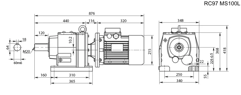 Мотор-редуктор RC87 / RCF87