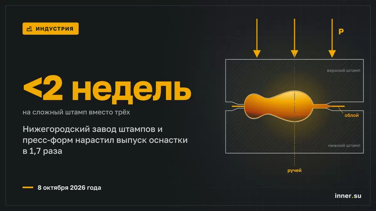 Нижегородский завод штампов и пресс-форм делает сложный штамп менее чем за 2 недели