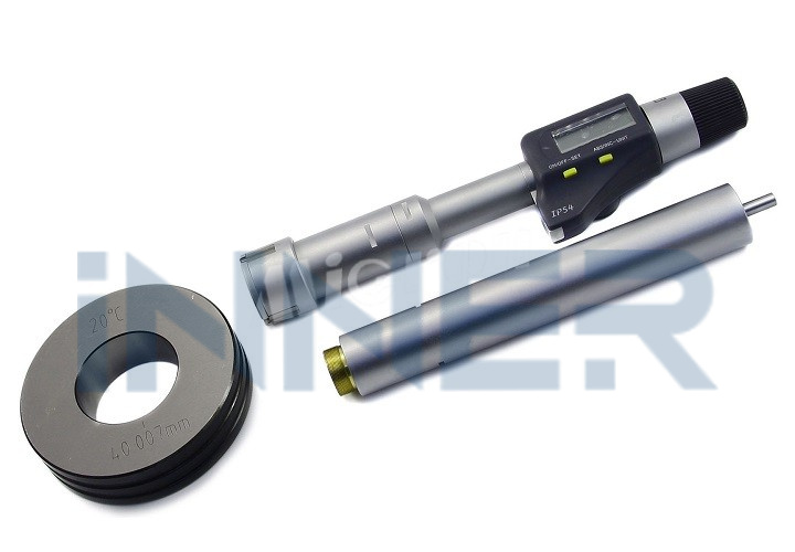 Нутромер микрометрический трехточечный цифровой НМТЦ 150-175 0,001 с установочным кольцом IP54 Micron