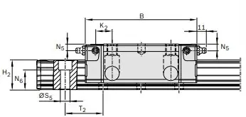 R18512222X, стальная роликовая линейная каретка, типоразмер 25