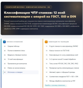 Полная классификация станков с ЧПУ: 12 осей систематизации