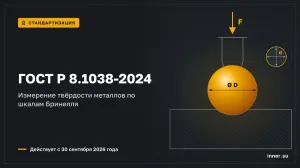 Твёрдость по Бринеллю: ГОСТ Р 8.1038-2024 введён с 30 сентября 2026 года