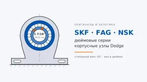 Оригинальные подшипники SKF, FAG и NSK, дюймовые серии и корпусные узлы Dodge