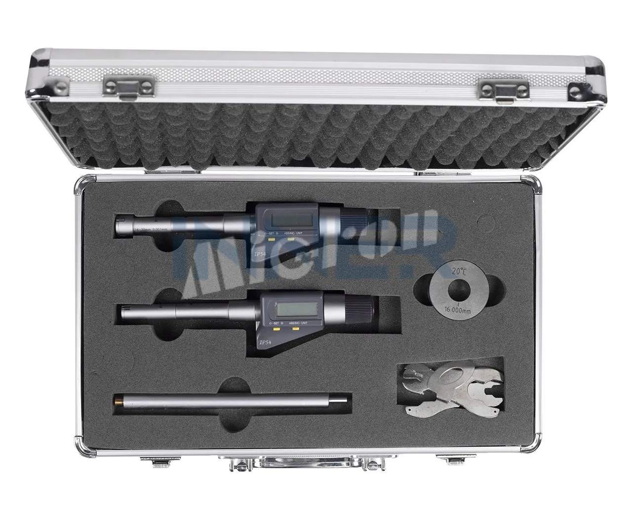 Набор нутромеров микрометрических трехточечных НМТ 12-20 0,005 с установочными кольцами Micron