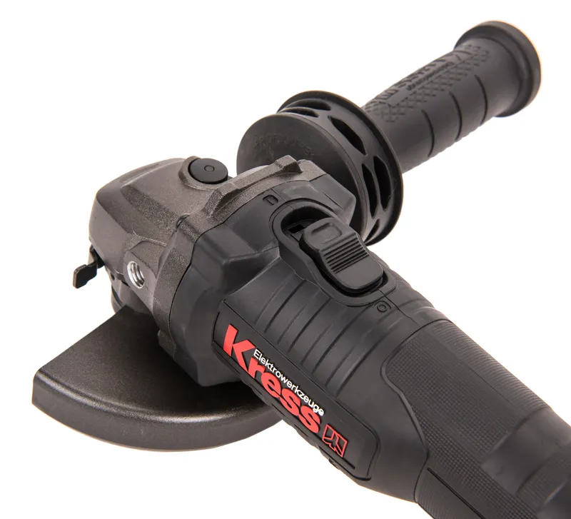 Угловая шлифмашина аккумуляторная бесщёточная KRESS, KU801, 20В, 125мм, 4Ач х2, ЗУ 6А, кейс